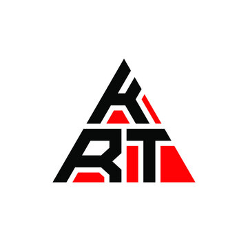 KRT triangle letter logo design with triangle shape. KRT triangle logo design monogram. KRT triangle vector logo template with red color. KRT triangular logo Simple, Elegant, and Luxurious Logo. KRT 