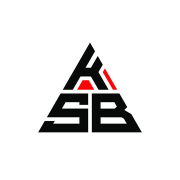 KSB triangle letter logo design with triangle shape. KSB triangle logo design monogram. KSB triangle vector logo template with red color. KSB triangular logo Simple, Elegant, and Luxurious Logo. KSB 