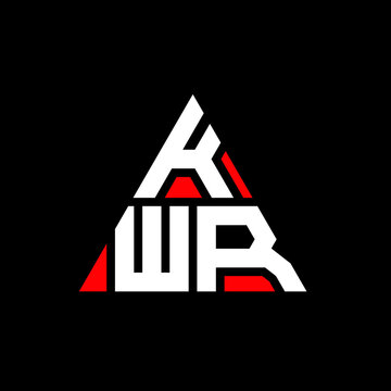 KWR triangle letter logo design with triangle shape. KWR triangle logo design monogram. KWR triangle vector logo template with red color. KWR triangular logo Simple, Elegant, and Luxurious Logo. KWR 