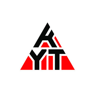 KYT triangle letter logo design with triangle shape. KYT triangle logo design monogram. KYT triangle vector logo template with red color. KYT triangular logo Simple, Elegant, and Luxurious Logo. KYT 
