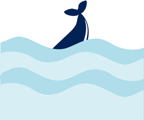 whale mother baby cute sea animals, vector illustration sea animals