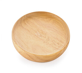wooden tray isolate on white background