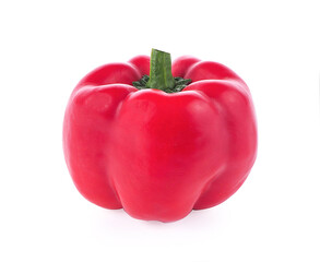red sweet pepper isolated on white background