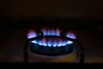 burners of a gas stove 