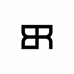 Initial letter BR line logo designs inspired