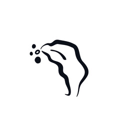 Water flow tattoo logo icon sign with stones leaves Drops dots symbol emblem Abstract line design Cartoon natural style Fashion print clothes apparel greeting invitation card cover flyer poster banner