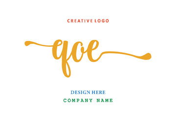 QOE lettering logo is simple, easy to understand and authoritative