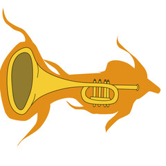 Images vectors of Musical Instruments being blown