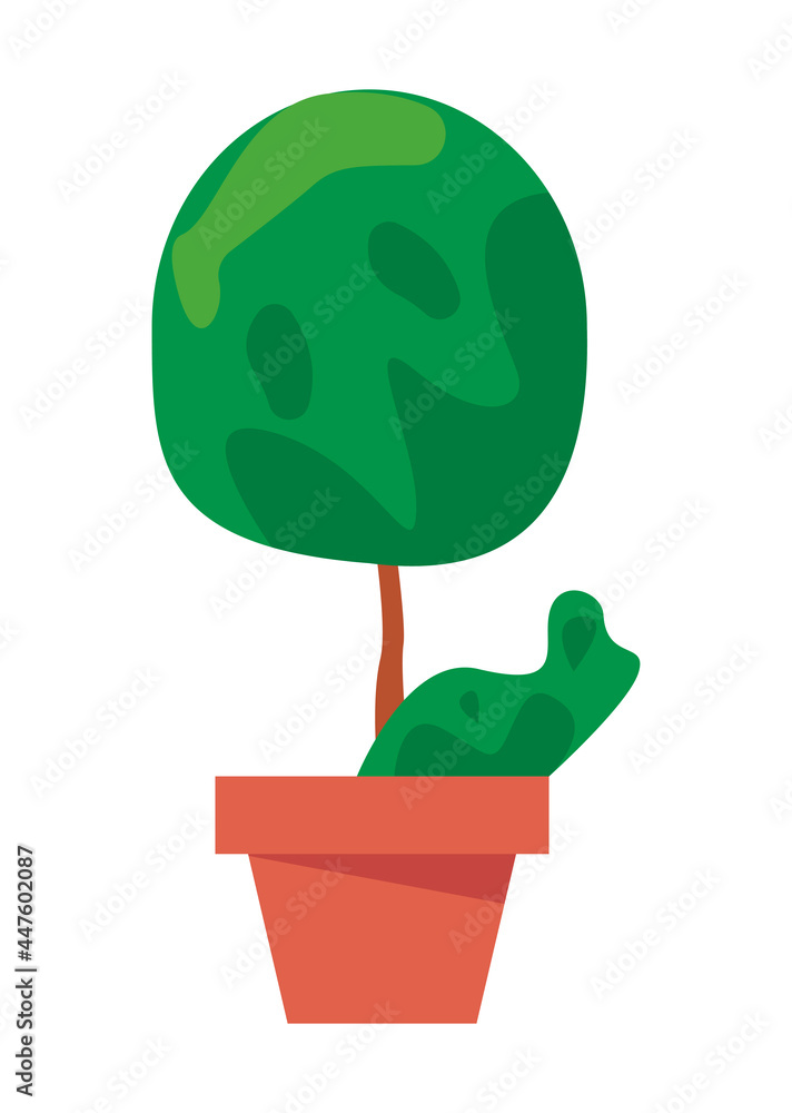 Poster plant inside pot