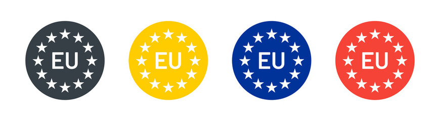 European union icon on circle design. Vector illustration. - obrazy, fototapety, plakaty