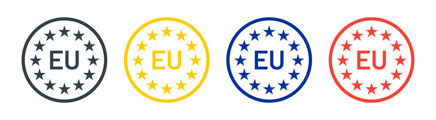European Union sign, Eu icon
