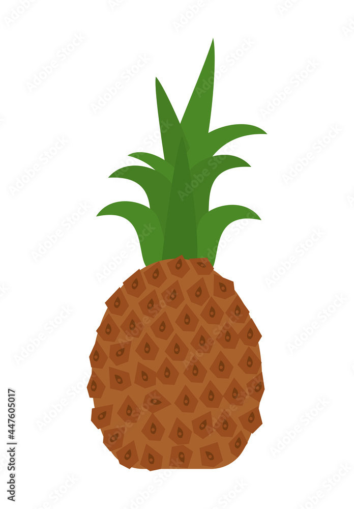 Canvas Prints isolated pineapple fruit