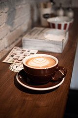 cup of coffee on a table 