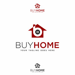 Real estate logo design concept with letter B and house on white background, real state logo design & vector illustration art for property and house, buying and selling agent. design template.