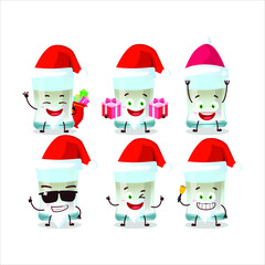 Santa Claus emoticons with tuica cartoon character. Vector illustration