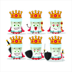 A Charismatic King tuica cartoon character wearing a gold crown. Vector illustration