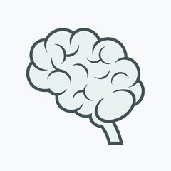 illustration of brain, brain icon, brain vector.