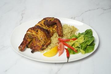 Grilled chicken with rice