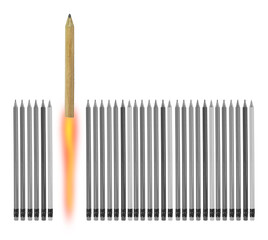 launch pencil like a rocket, training the best the smartest