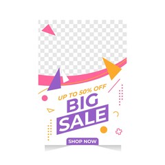 Big Sale Poster Banner Vector Template