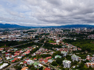 Beautiful aerial view of the city of San Jose Costa Rica 