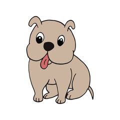 dog icon. hand drawn doodle. vector, cartoon, minimalism. pet, animal, cute, funny.