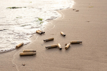 bullets on the beach