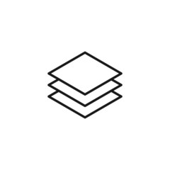 Line icon of stack of lots of empty white paper sheets