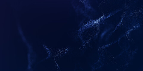 Beautiful abstract wave technology background with blue light digital effect corporate concept, Private information, data flow, digital generation, electronic field, processed data waves.