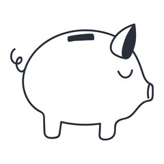 piggy silhouette design