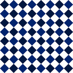 Seamless with indigo and dark blue diamond geometric shapes on a white background. Modern style. For tile, fabric pattern, gift wrap or wall wallpaper. Illustration abstract design. Vector EPS10.