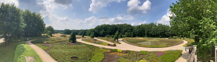 Fototapeta na wymiar Panorama Heidegarten Schneverdingen 