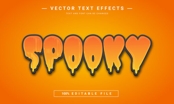 spooly editable 3D text effect template design