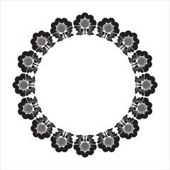 Balinese carving motif frame for invitations, certificates etc.