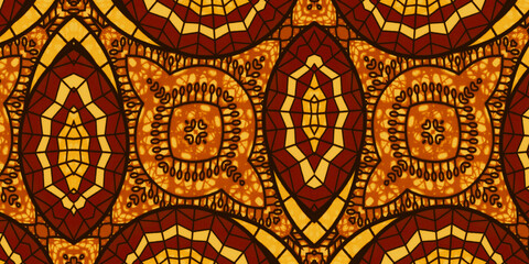 Colored African fabric - Seamless pattern