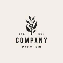 coffee tree hipster vintage logo vector icon illustration