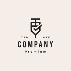 injection check vaccine covid 19 hipster vintage logo vector icon illustration