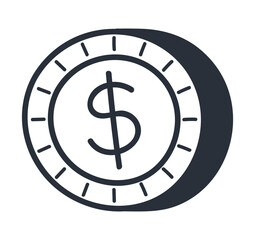 coin silhouette representation