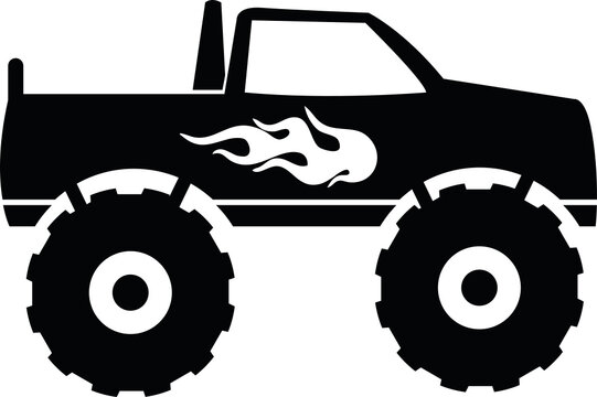 Free Free 125 Silhouette Simple Monster Truck Svg SVG PNG EPS DXF File