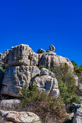 Fototapeta premium El Torcal de Antequera, Andalusia, Spain, near Antequera, province Malaga.