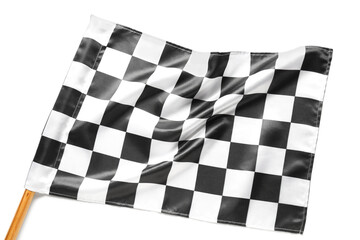 Racing flag on white background