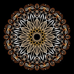 Decorative round floral mandala