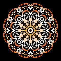 Decorative round floral mandala
