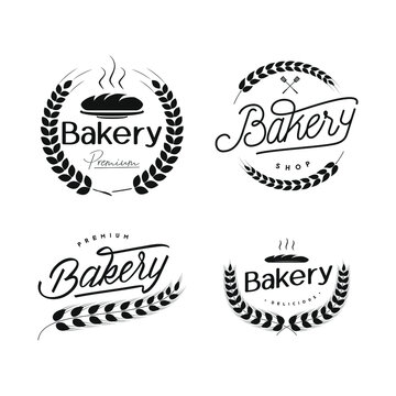 bakery logo, icon and vector