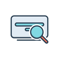 Color illustration icon for search