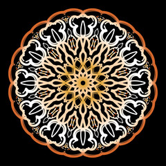 Decorative round floral mandala