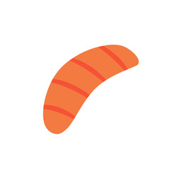 Salmon fish seafood. Asian menu. Vector illustration, design element. Isolated on white background.