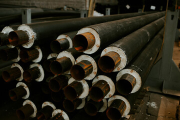 Factory, for the production of insulation for pipes