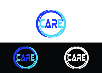 Initial Letter CARE Logo or Icon Design Vector Image Template