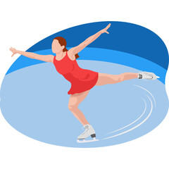 Female doing figure skating © Graphic Mall